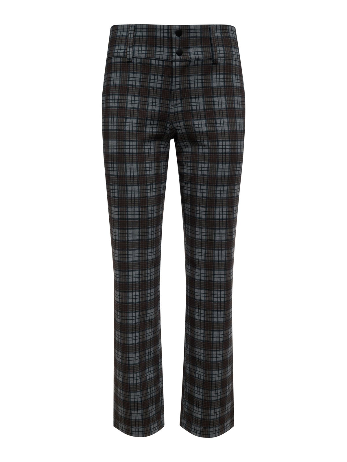 90's Straight Legging Burnt Olive Plaid