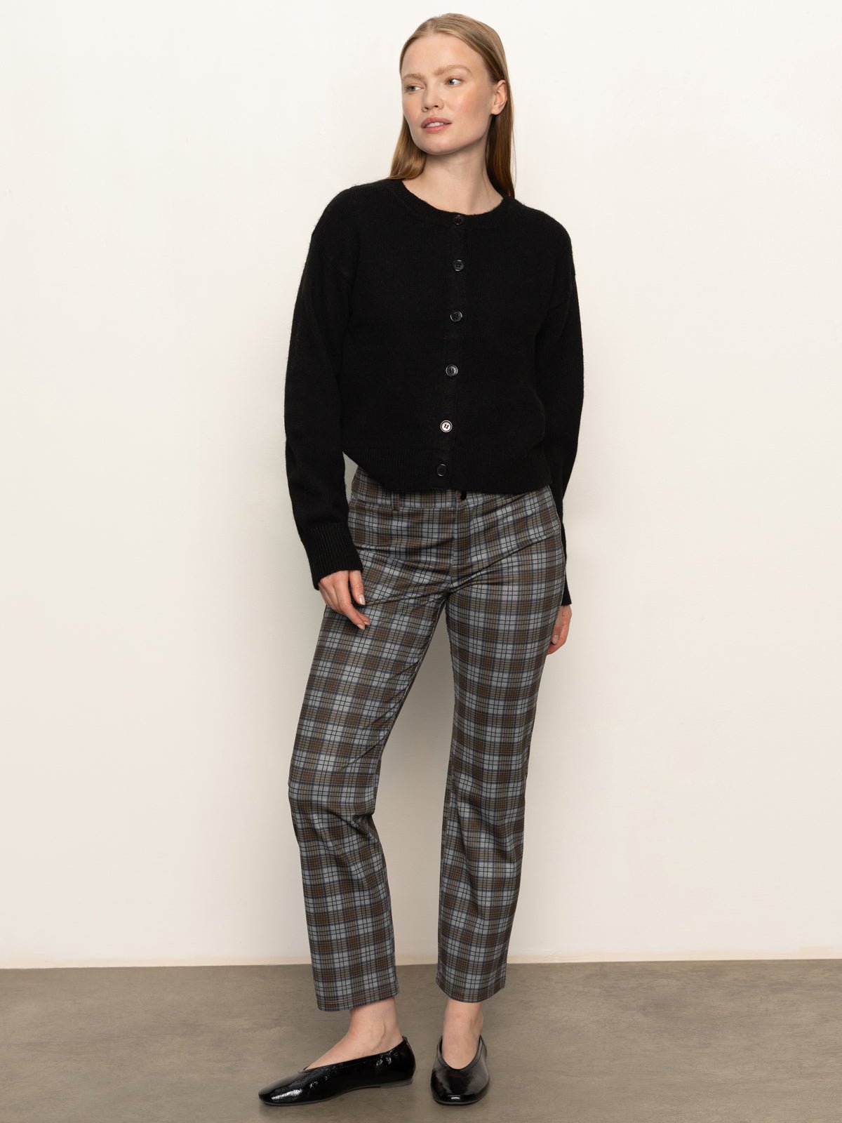 90's Straight Legging Burnt Olive Plaid