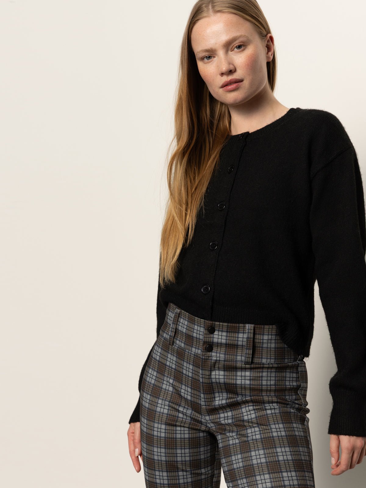 90's Straight Legging Burnt Olive Plaid