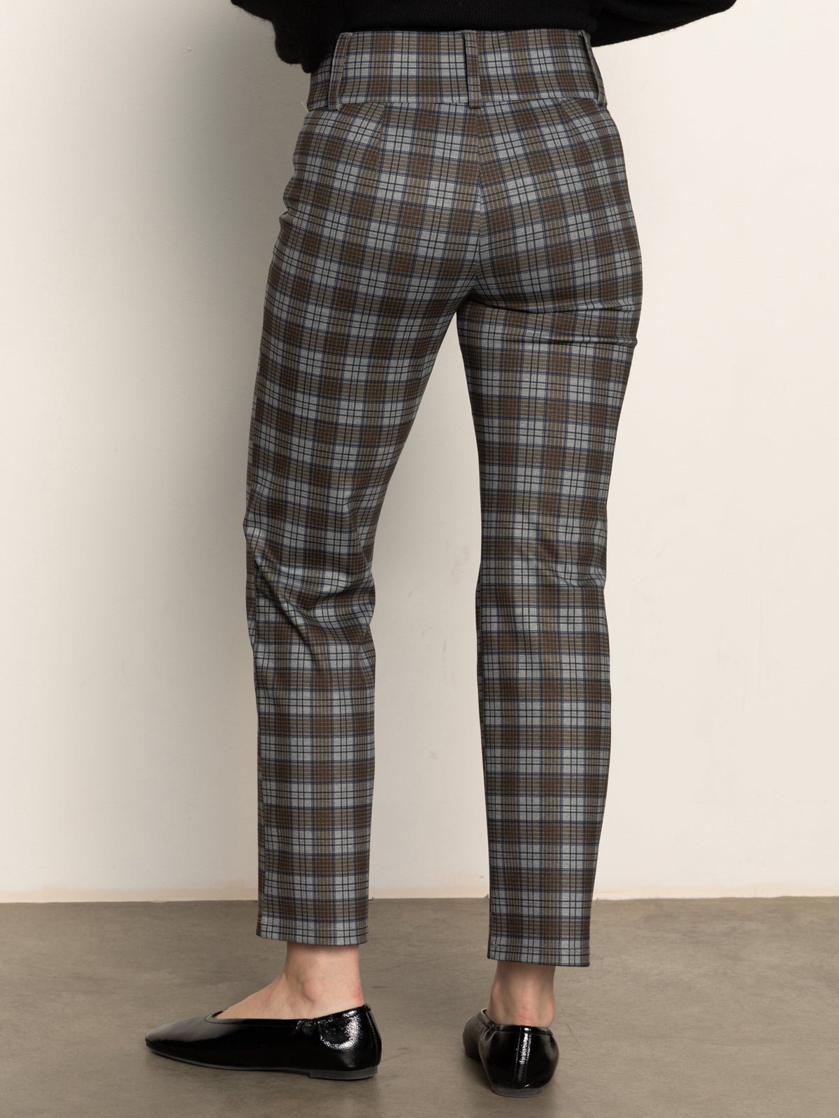 90's Straight Legging Burnt Olive Plaid