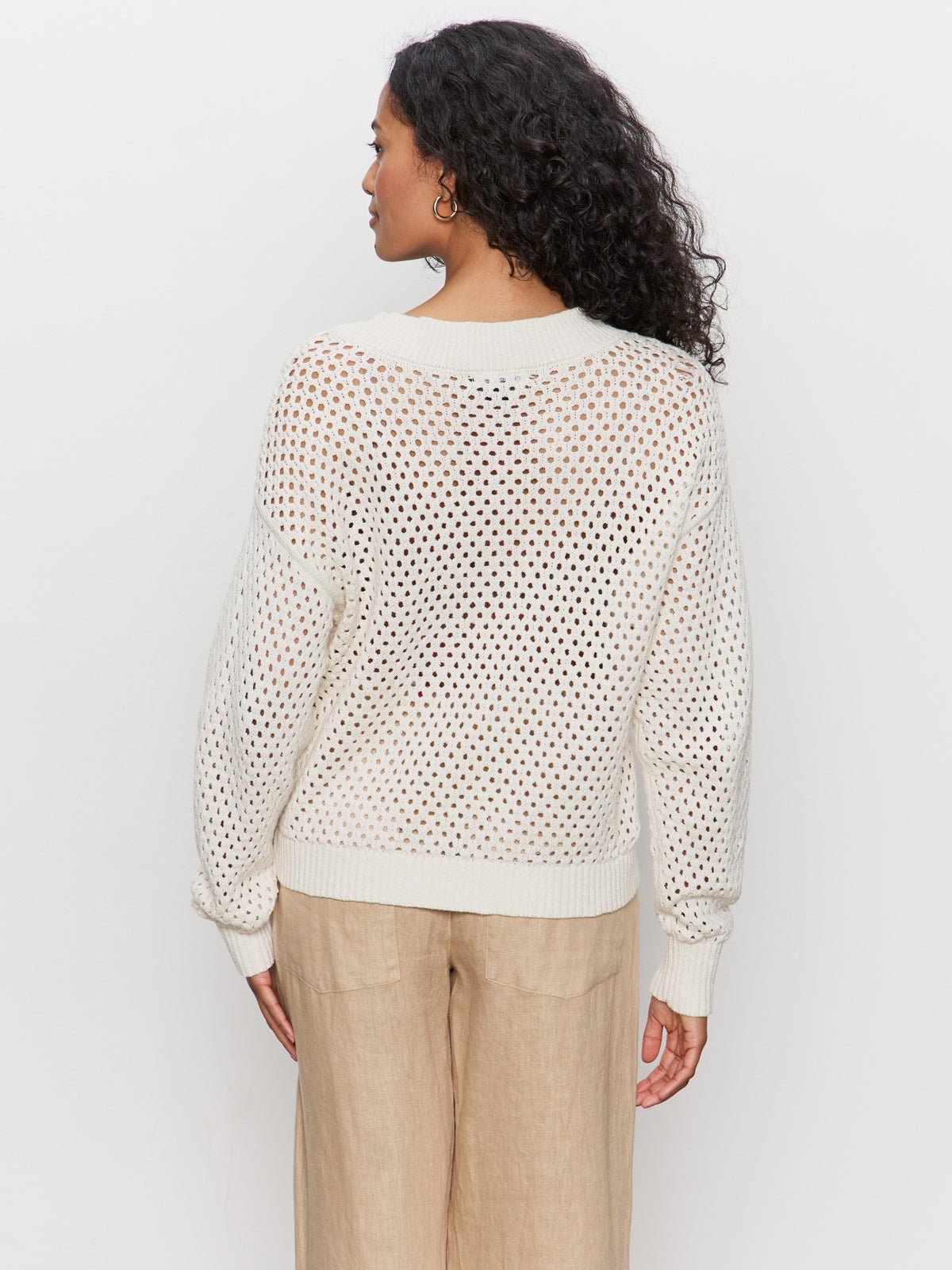 Airy Openwork Sweater Macrame