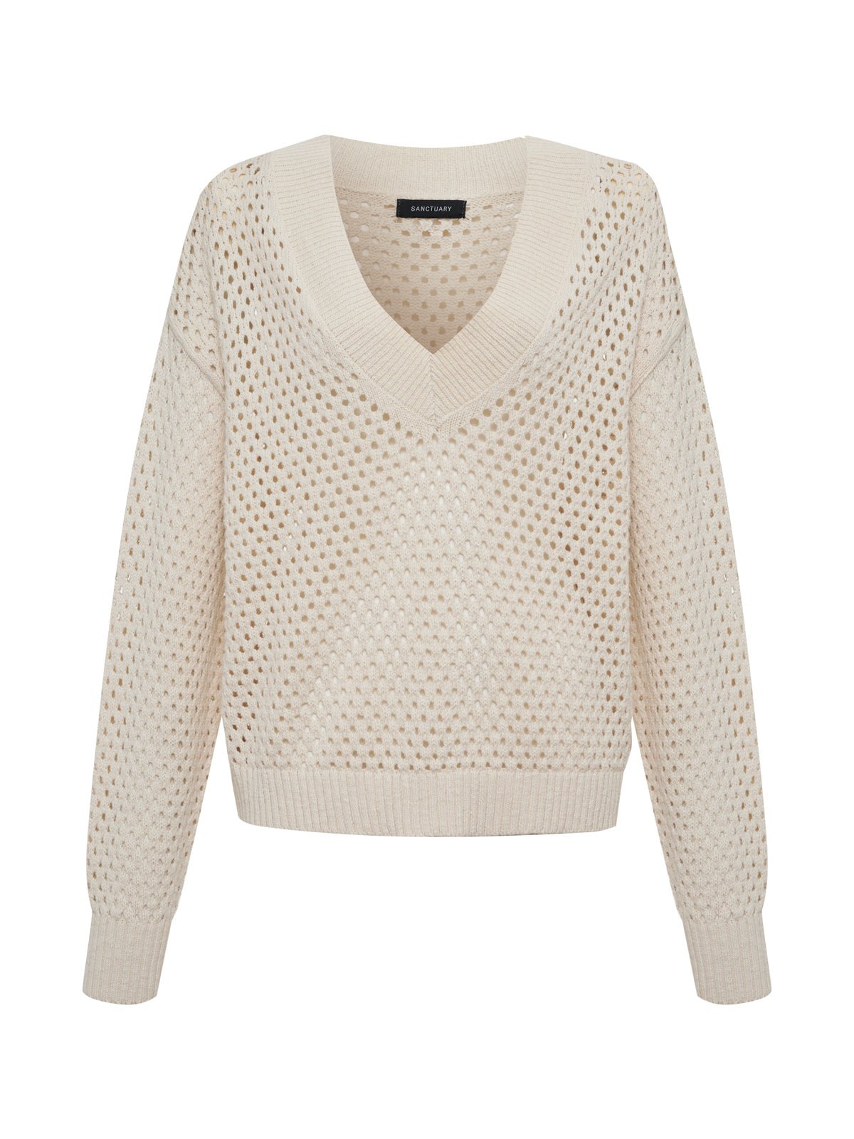 Airy Openwork Sweater Macrame