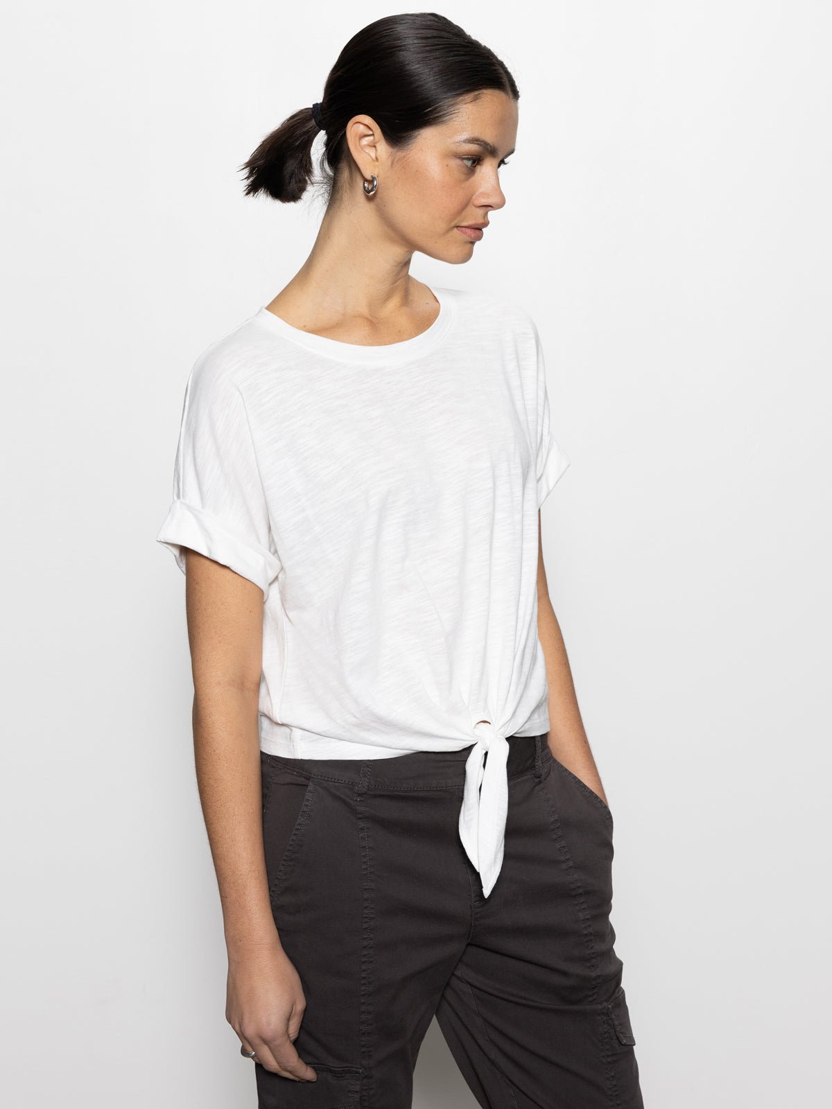 All Day Tie Tee White