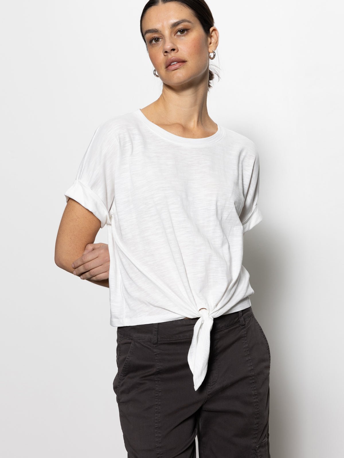 All Day Tie Tee White