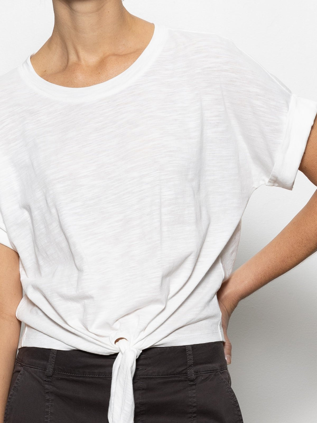 All Day Tie Tee White