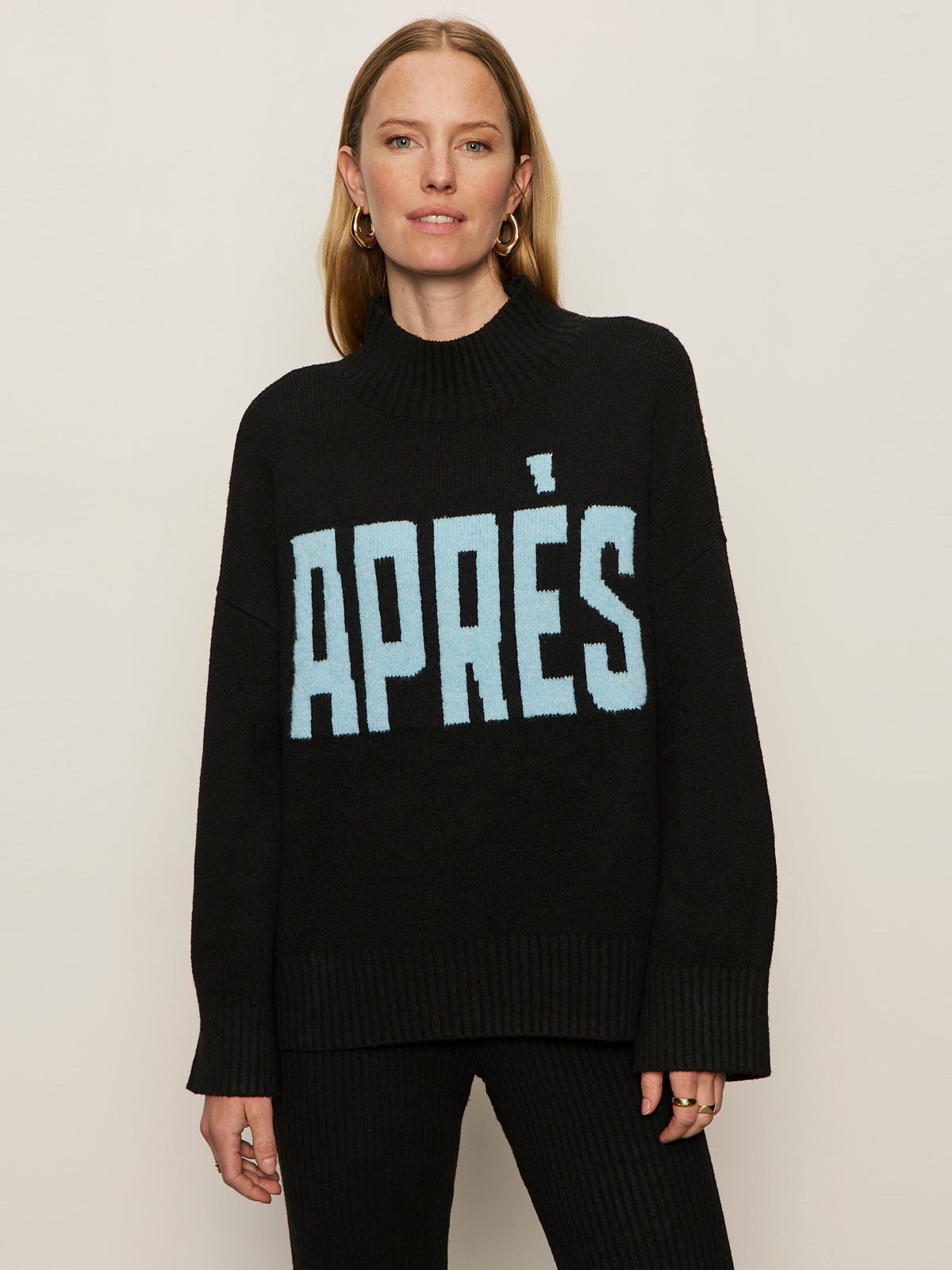 Apres Ski Sweater Black/Aquamarine