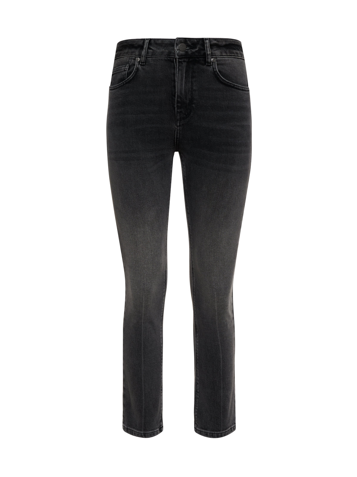 Astra Kick Crop Jean Washed Black Denim