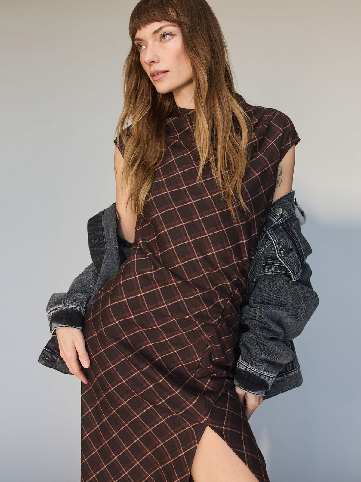 Autumns Best Dress Cocoa Plaid