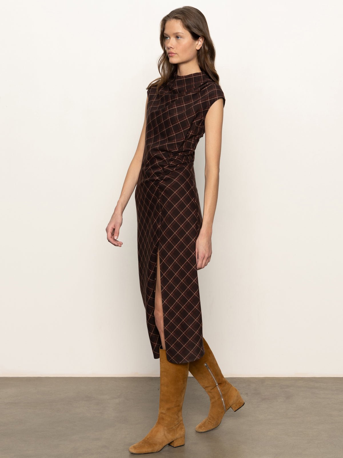 Autumns Best Dress Cocoa Plaid