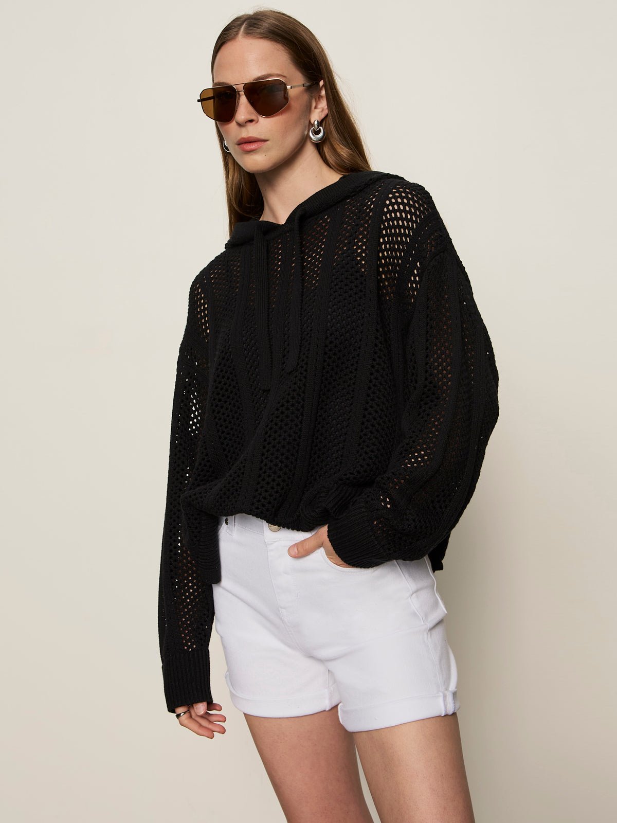 Beach Hoodie Black
