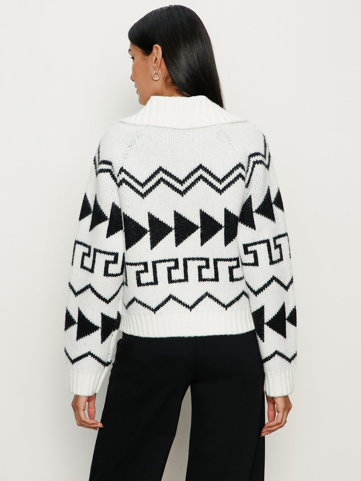 Below Zero Fairisle Popover Chalk And Black Fairisle