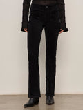 Velveteen Brook Bootcut Pant Black